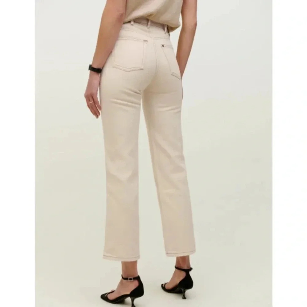 Reformation Cowboy High Rise Straight Jeans in Almond Size 24 - Picture 14 of 15